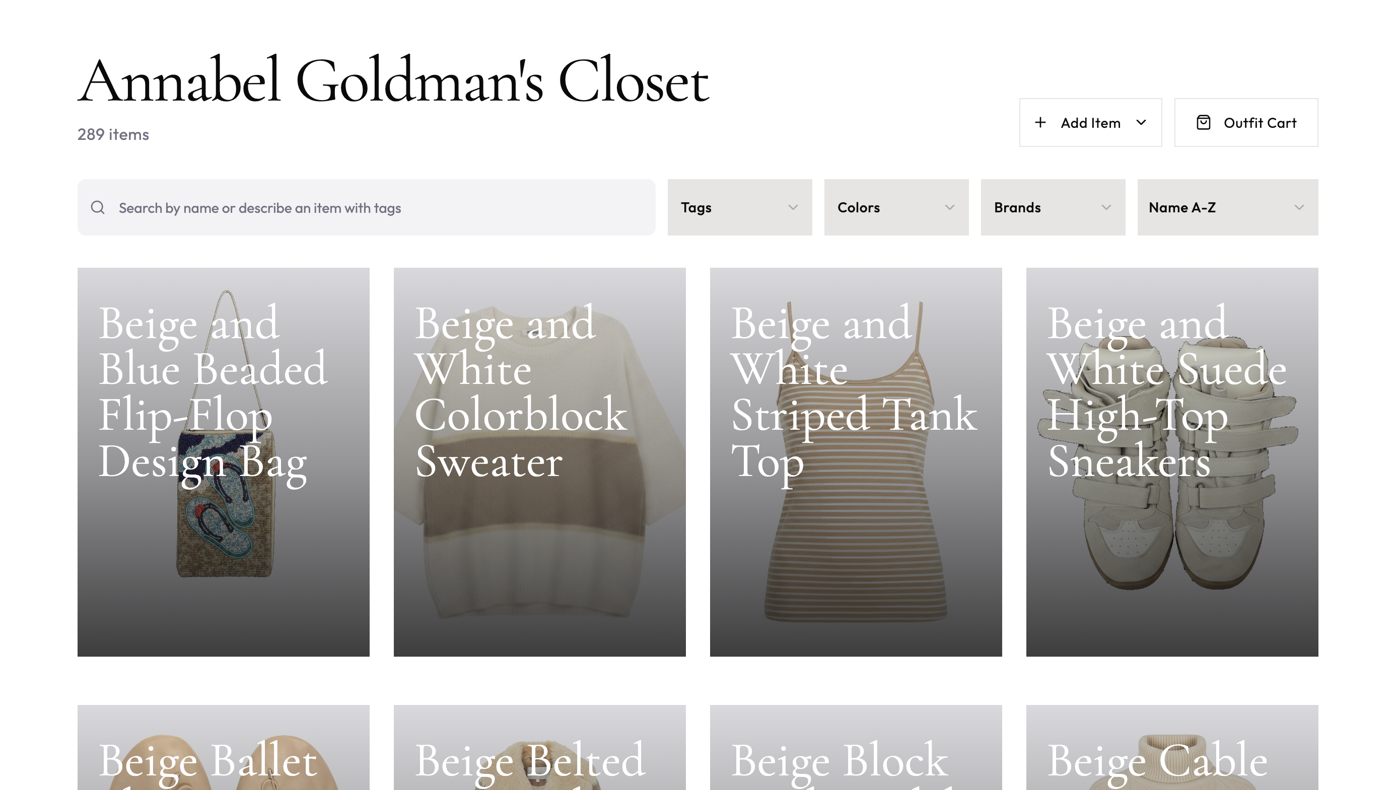 Curated Closet project preview